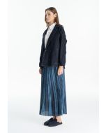 Washout Denim Prints Maxi Skirt -Sale
