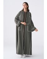 145 cm Contrast Drop Shoulder Abaya