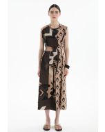Multi Printed Sleeveless Dress -Sale