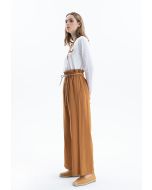 Solid Trouser With Elasticated Waist -Sale