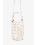 Evening Pearl Bag With Detachable Pearl Strap -Sale