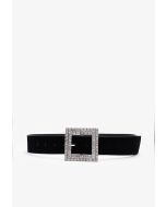 Leather Belt With Strass Details