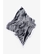 Abstract Print Pleated Scarf