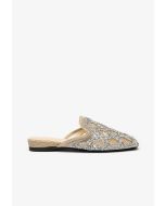 Crystal Strass Embellished Glittery Mules -Sale