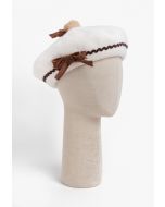 Bow Embellished Beret Hat