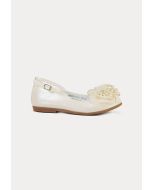 Organza Ribbon With Pearls Flat Shoes -Sale