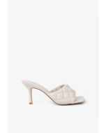 Solid Quilted Heeled Sandals