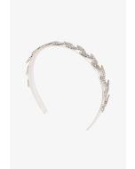 Crystal Embellished Leaves Headband