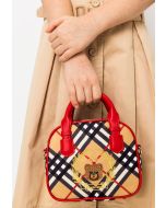 Classic Bear Checkered Mini Handbag