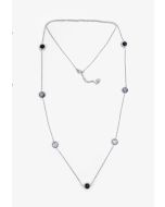Double Strand Rhinestones Embellished Necklace