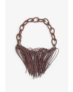 Fringes Embellished Chain Necklace