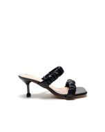 Ruched Double Strap Mules Slides Sandals
