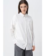 Drop Shoulder Oversized Solid Shirt