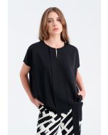 Solid Crepe Loose Fit Blouse