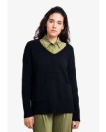 Patch Pocket Knitted Solid Blouse 