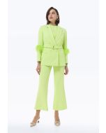 Wide Leg Straight Solid Trouser -Sale