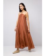 Chain Strap Textured Lurex Dress