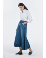 Flared Denim Skirt