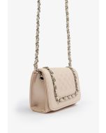 Quilted Silver Chain Mini Crossbody Bag