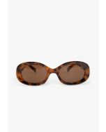 Oval Tortoiseshell Frame Sunglasses