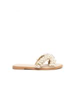 Pearly Beaded Rhinestones Studded Slides Sandals