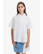 Asymmetrical Collar Solid Shirt