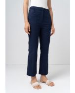 Solid Straight Legs Trouser