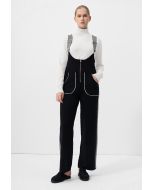 Contrast Sleeveless Knitted Jumpsuit
