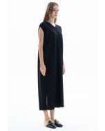 Sleeveless V Neck Knitted Basic Dress -Sale