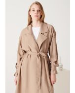 Solid Open Flared Coat -Sale