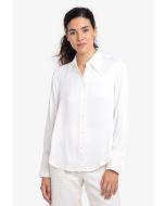 Solid Button Up Shirt with Long Sleeves