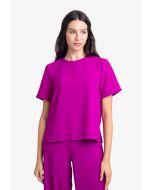 Solid Vibrant Short Sleeves Blouse -Sale