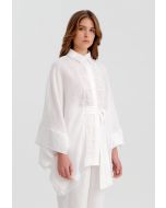Laced Solid Kimono Shirt -Sale