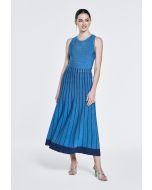 Knitted Striped Midi Skirt