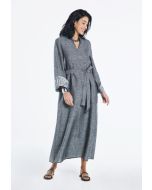 Belted Maxi Kaftan Dress (2 PCS)- Ramadan Style