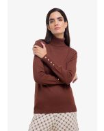 High Neck Solid Knitted Shirt