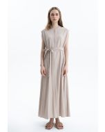 Sleeveless Wrinkled Dress -Sale
