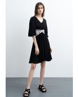 Midi Flared Dress with Waist Cut-out -Sale