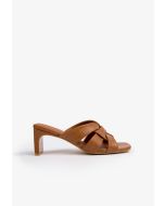 Iconic Textured Leather Heeled Sandals
