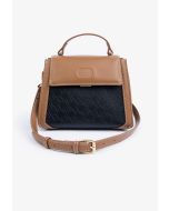 Small Two Toned Textured Hand Bag