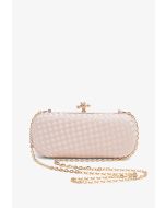 Knot Clasp Woven Clutch