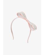 Crystal Embellished Lace Bow Headband