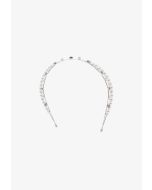 Embellished Crystal & Faux Pearls Double Strand Headband