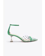 Rhinestones Pointed Ankle Strap Sandals -Sale