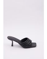 Textured Vamp Square Open Toe Sandals -Sale