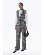 Multi Printed High Rise Trousers -Sale