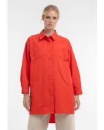 Stitched Solid Patches Loose Fit Shirt -Sale