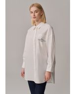 Single Toned Crystal Embellished Shirt