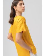 Oversized Short Sleeves Solid T-Shirt