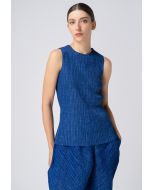 Electric Pleated Sleeveless Casual Top